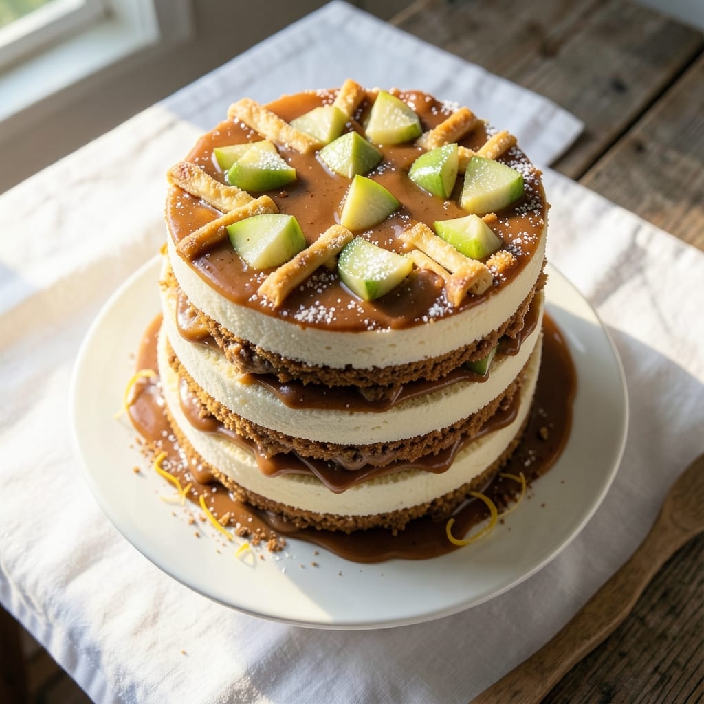 Apple Cinnamon Wedding Cake Recipe: Spiced Rum Streusel Crown Over Ultra-Moist Apple Layers