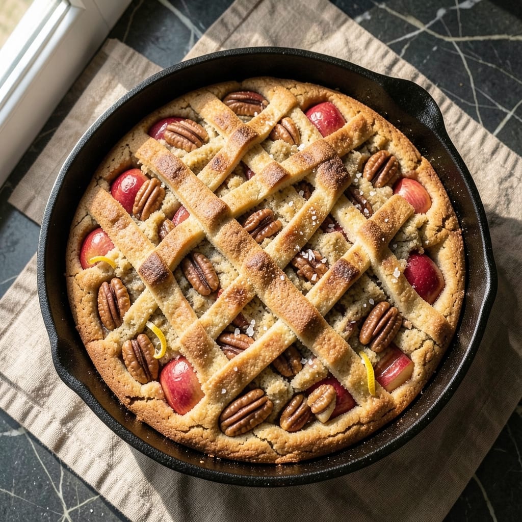Apple Walnut Spice Cake Recipe: Crunchy Nut Topping and Warm Apple Filling