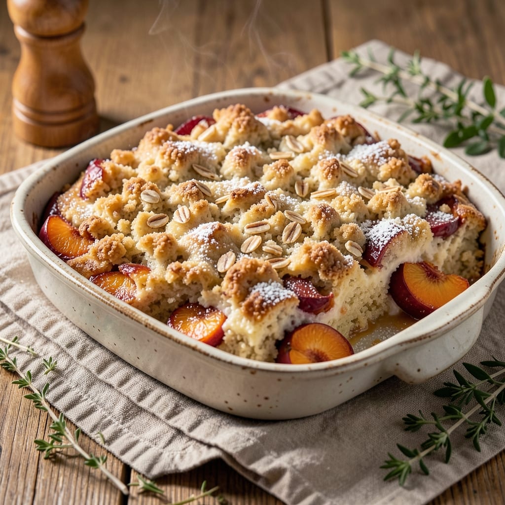 Apricot Crumble Cake Recipe: Buttery Streusel Crown Over Warm Fruit Layers