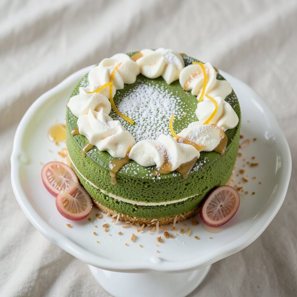 Asian Roll Cake Recipe: Matcha Velvet Layers With Crunchy Black Sesame Crown