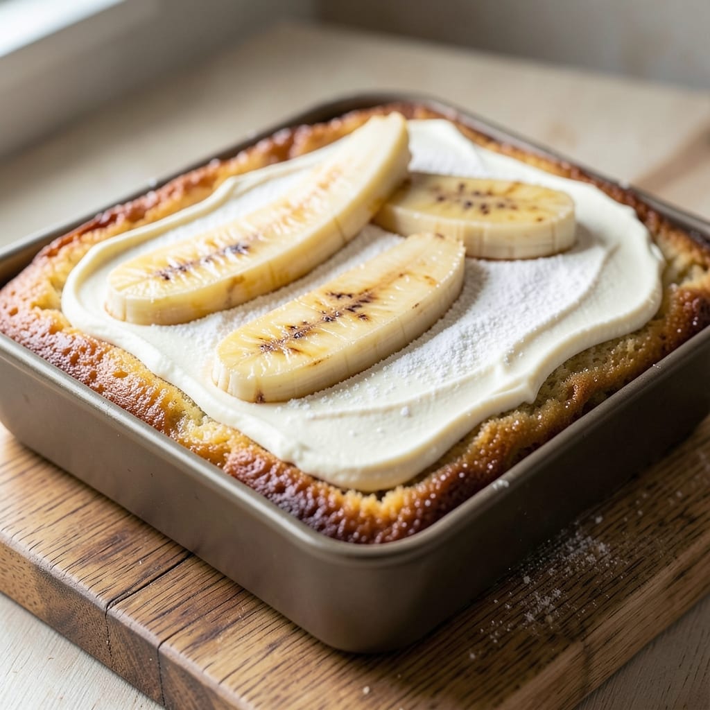 Banana Cake Recipe in 9x13 Pan: Fudgy Layers With Caramelized Banana Streaks