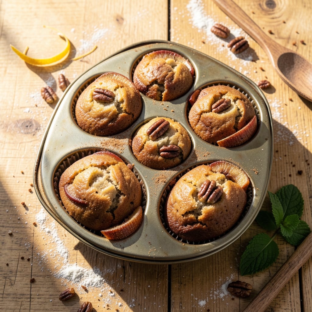 Banana Coffee Cake Muffins Recipe: Moist Banana Swirls With Coffee Streusel Punch