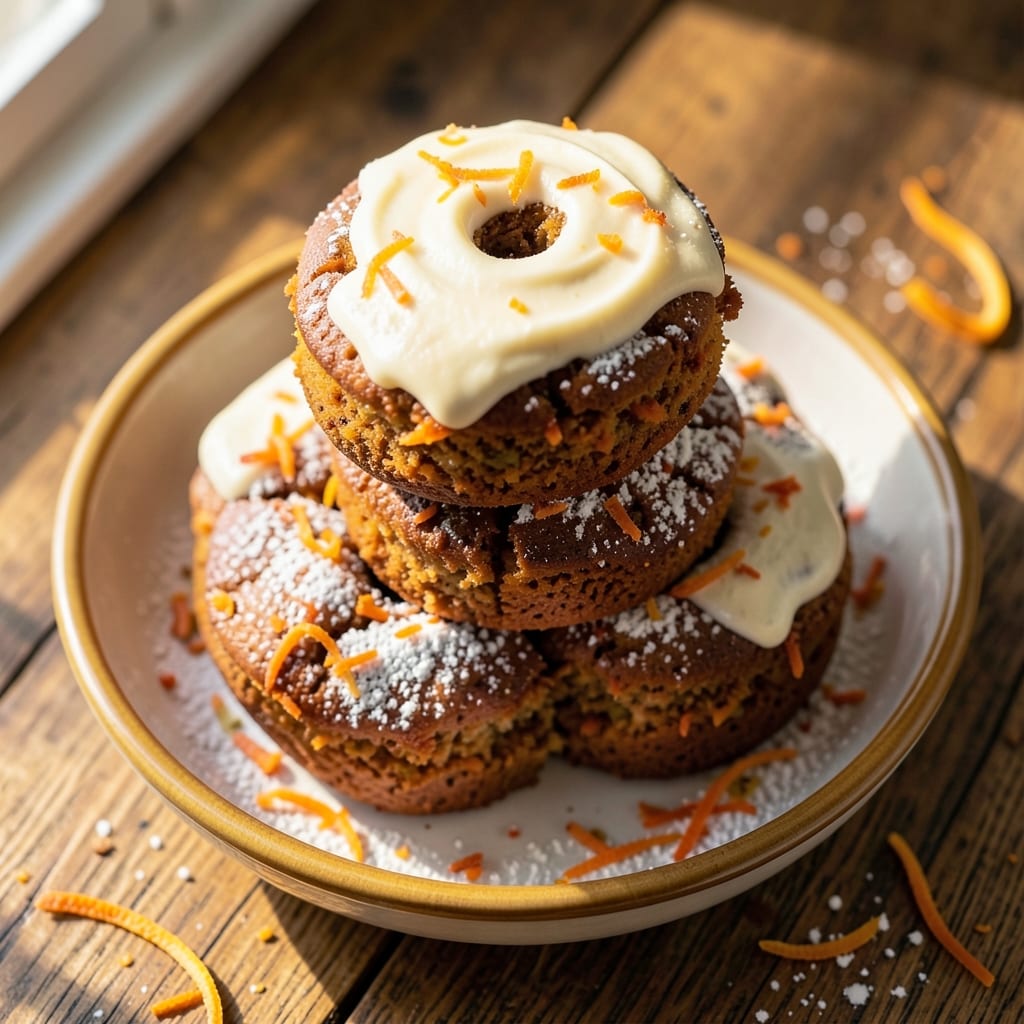 Baked Carrot Cake Donuts Recipe: Warm Spice Infusion and Creamy Filling Fusion