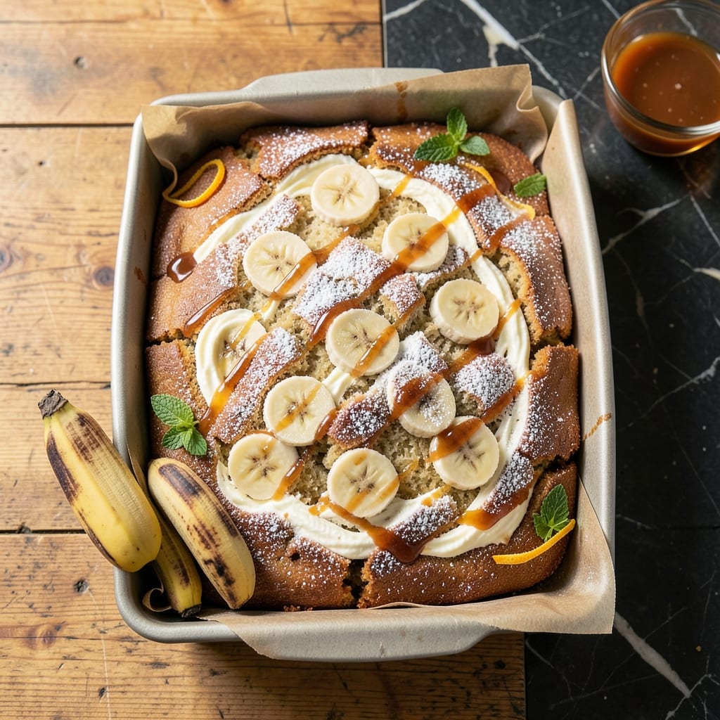 Banana Cream Cheese Coffee Cake Recipe: Swirled Cream Cheese and Banana Bliss