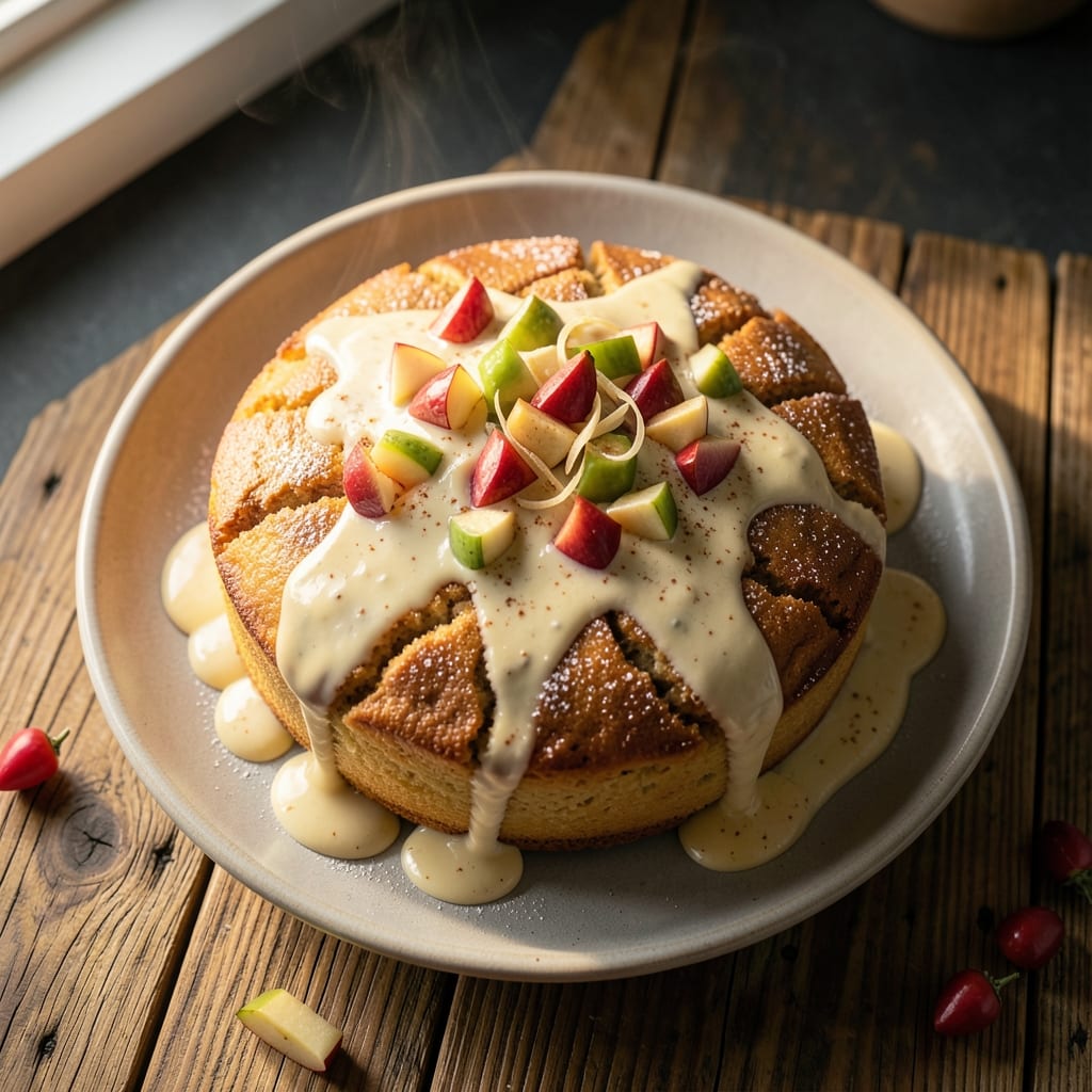 Apple Cake With Buttermilk Sauce Recipe: Tart-Sweet Layers Drowned in Creamy Drizzle