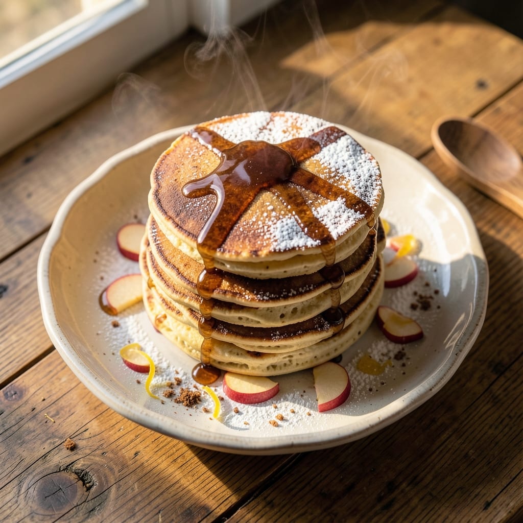 Apple Soufflé Pancakes Recipe: Light-as-Air Stacks With Caramelized Apple Swirls