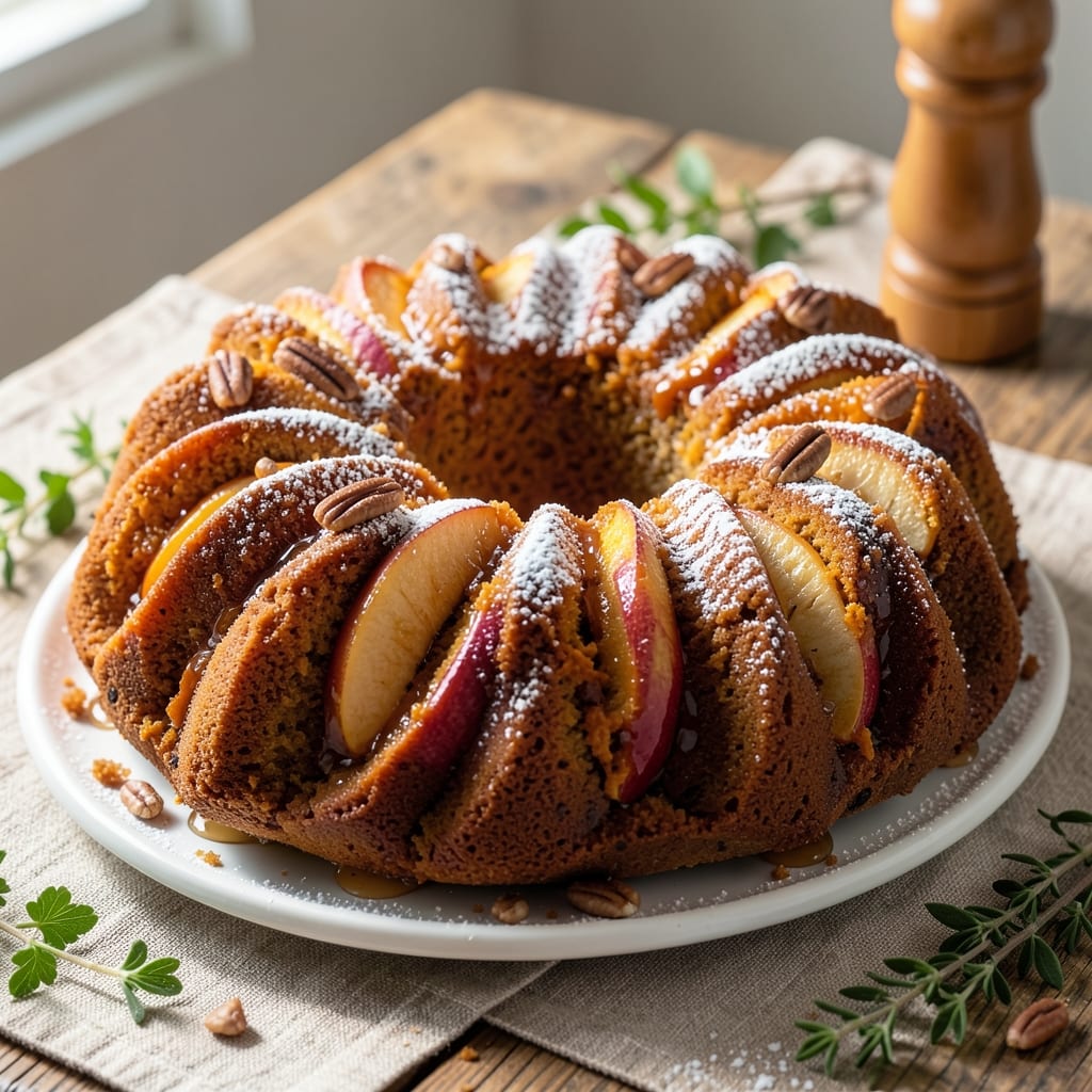 Apple Pumpkin Bundt Cake Recipe: Spiced Rum Glaze With Moist Layers Inside