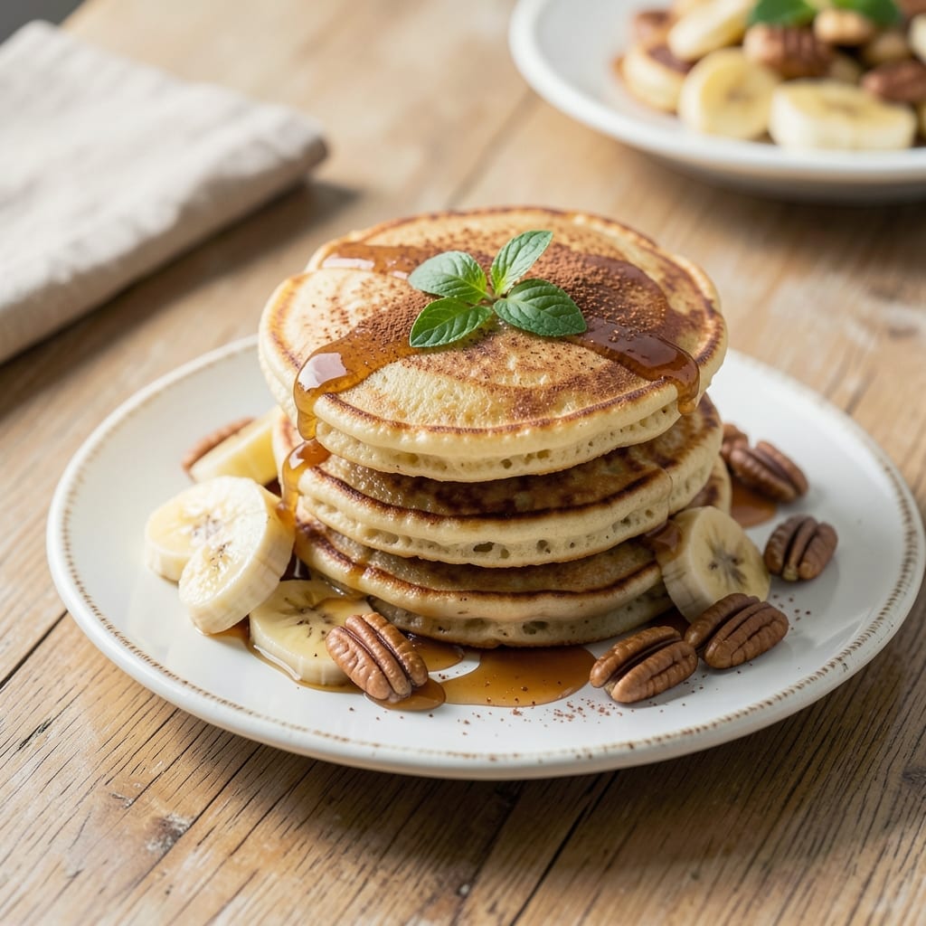 Aunt Jemima Banana Pancakes Recipe: Fluffy Stacks With Caramelized Banana Streusel
