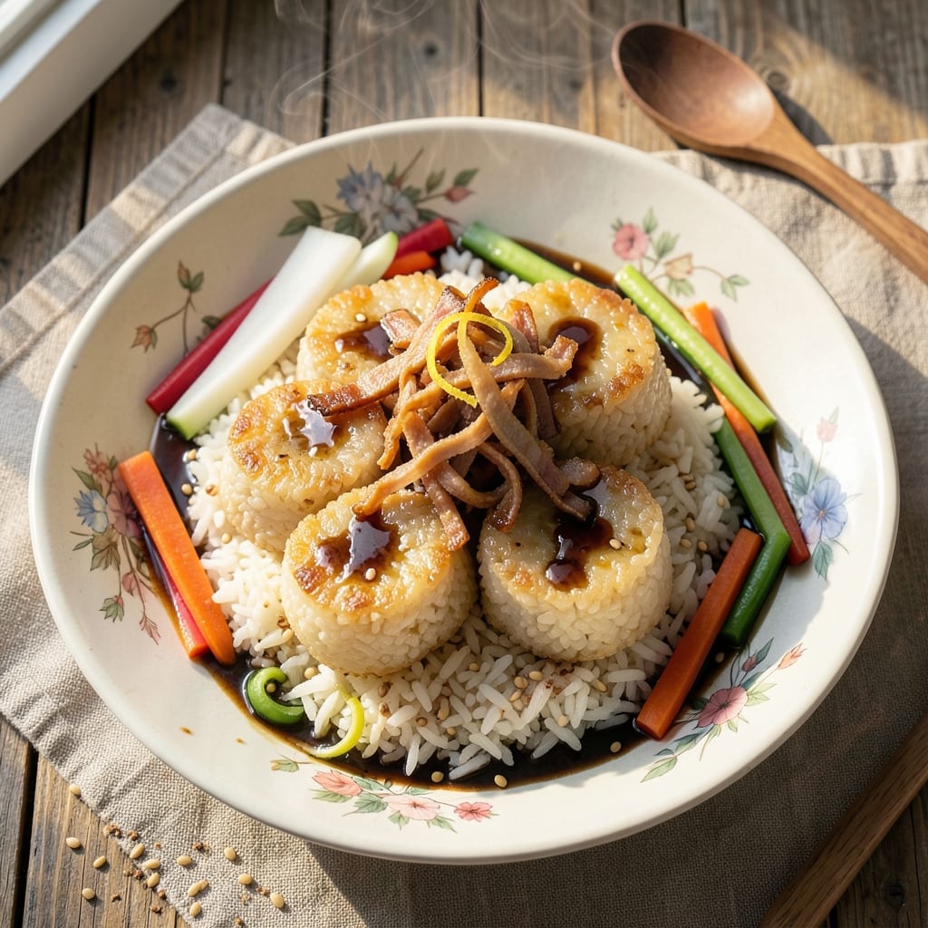 Asian Rice Cake Recipe Ideas: Savory Umami Stuffed Bites With Crunchy Toppings