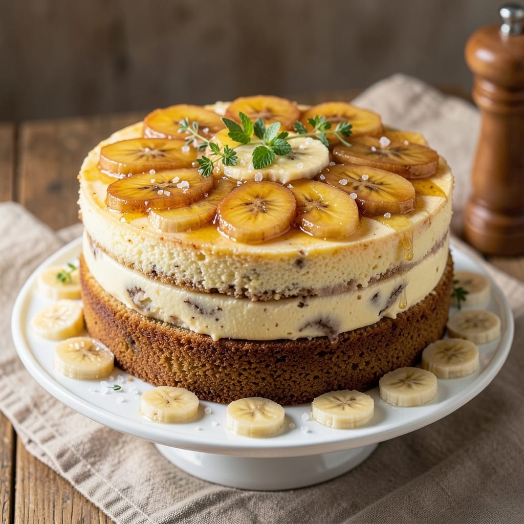 Banana Cheesecake Pound Cake Recipe: Swirled Cream Cheese and Banana Layers in One Pan